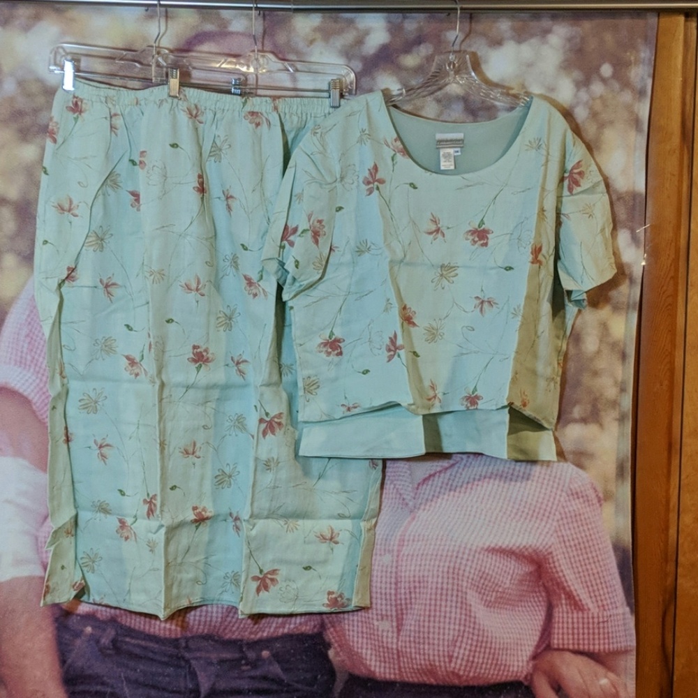 Coldwater Creek 3X Linen Shirt Set NWT